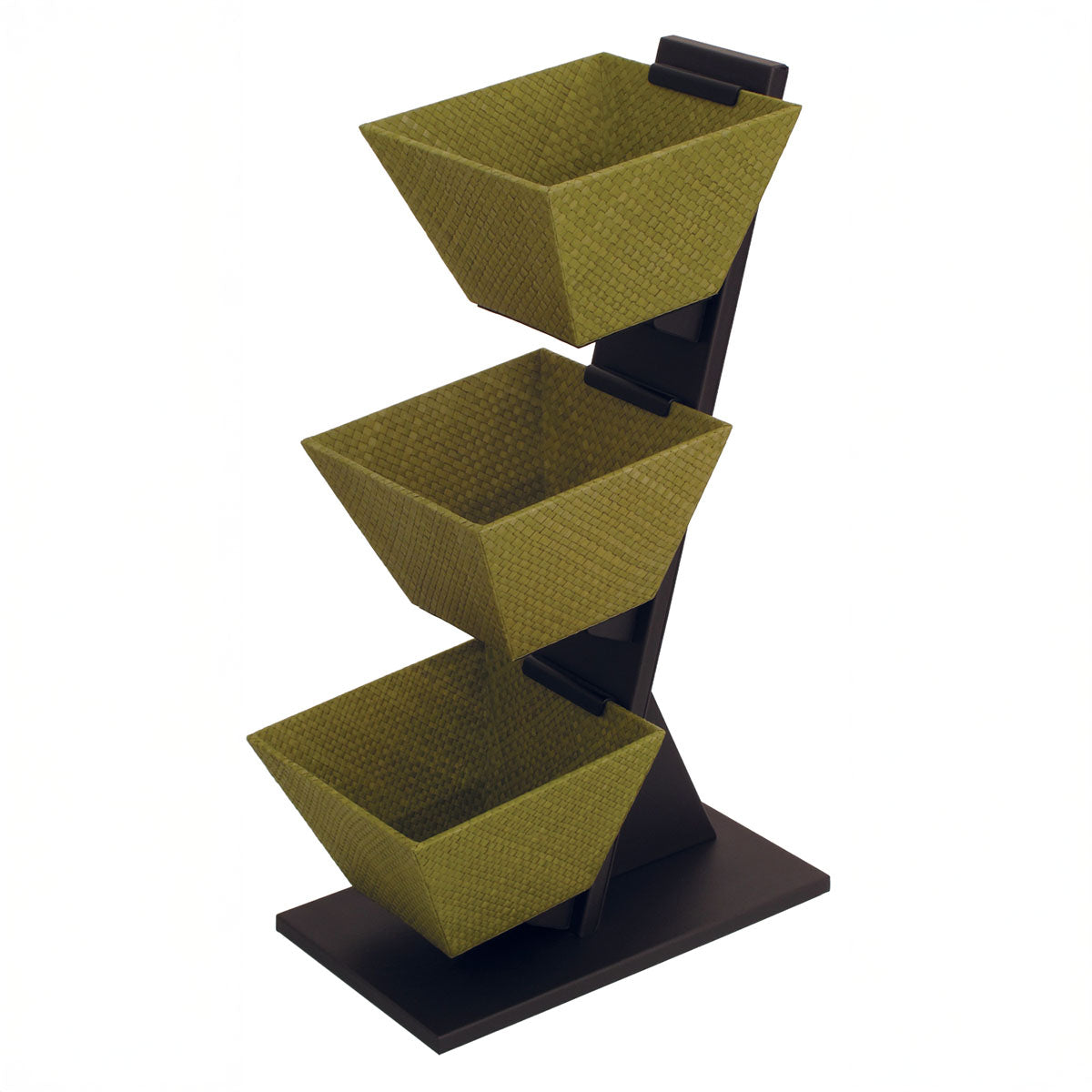 Stand for 3 Small Square or Rectangle Bowls - Smooth Leather Match