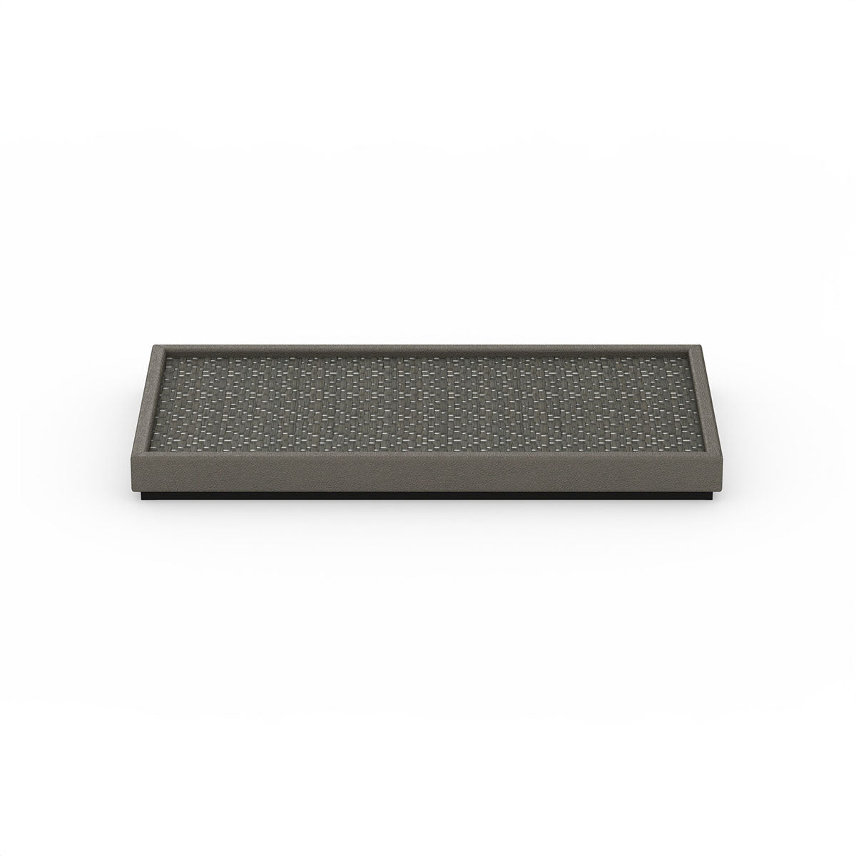 Small Rectangle Platform Tray w/ Trim - Chevron Mendong - Signature Collection