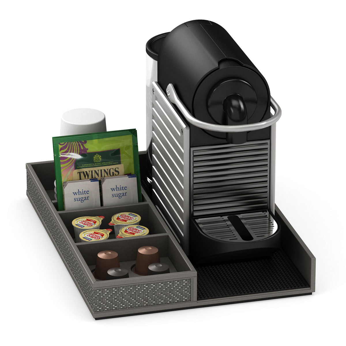 Coffee Machine and Condiment Tray - Chevron Mendong - Signature Collection