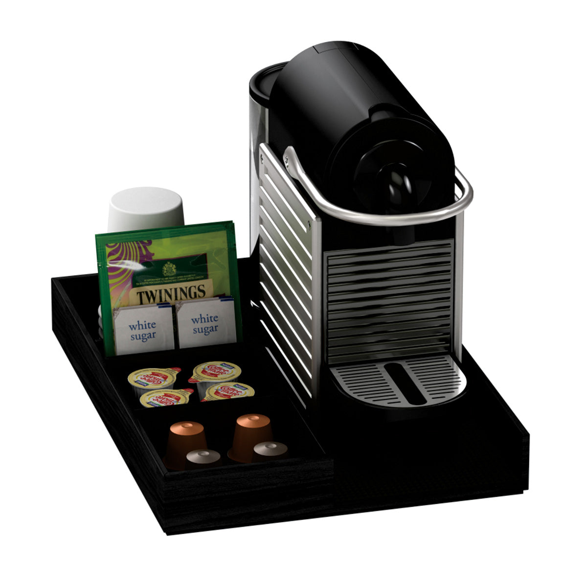 Coffee Machine and Condiment Tray - Heritage Wood - Signature Collection