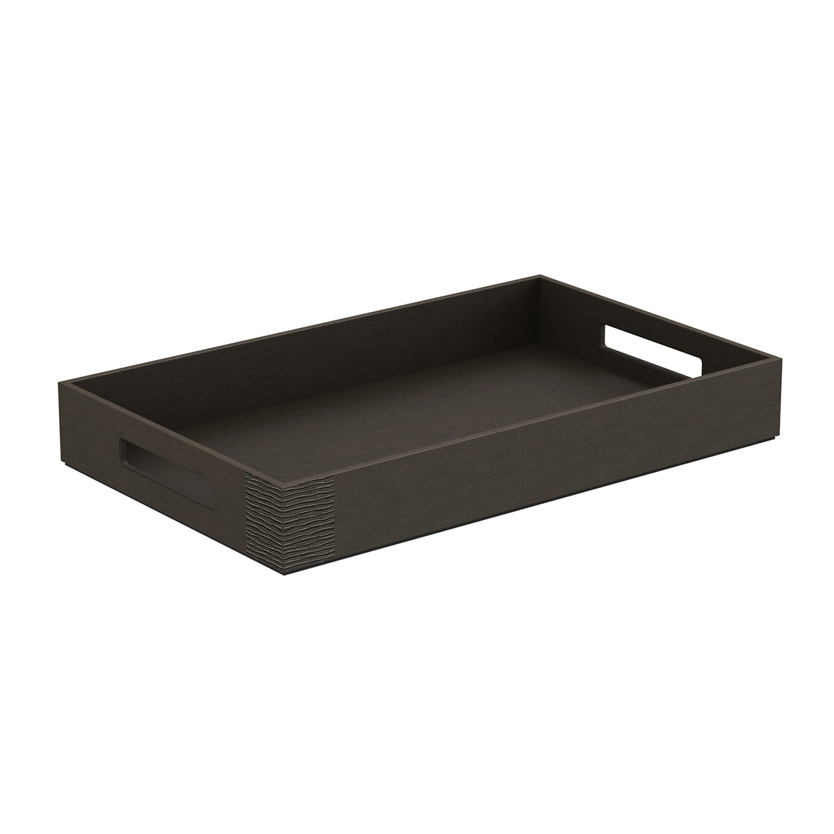 Service Tray with Handles - Embroidered Leather Match - Signature Collection