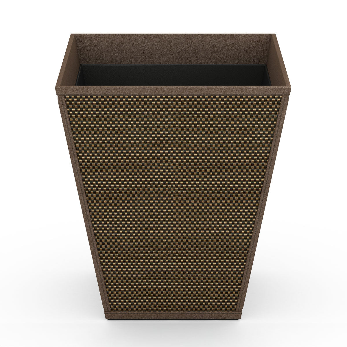 Pyramid Wastebasket - Broadweave Leather Match - Signature Collection