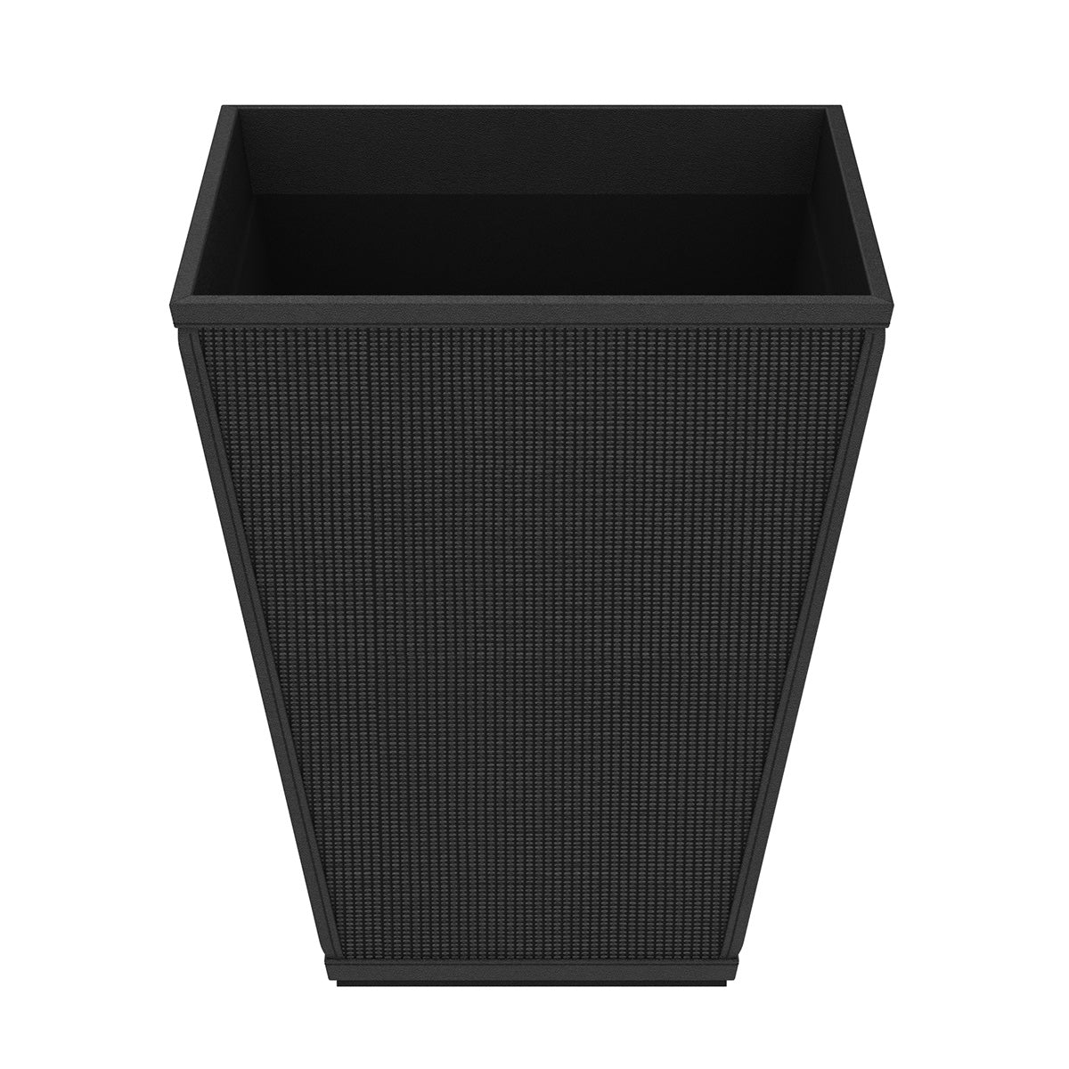 Pyramid Wastebasket - Classic Weave Leather Match - Signature Collection