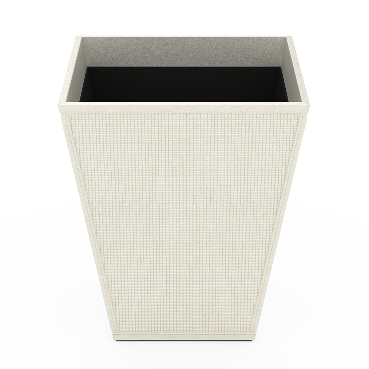 Pyramid Wastebasket - Classic Weave Leather Match - Signature Collection