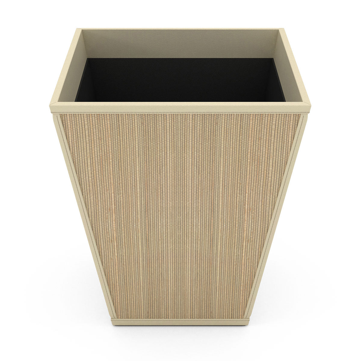 Pyramid Wastebasket - Classic Mendong - Signature Collection -(for Classic Mendong with Wood Trim)