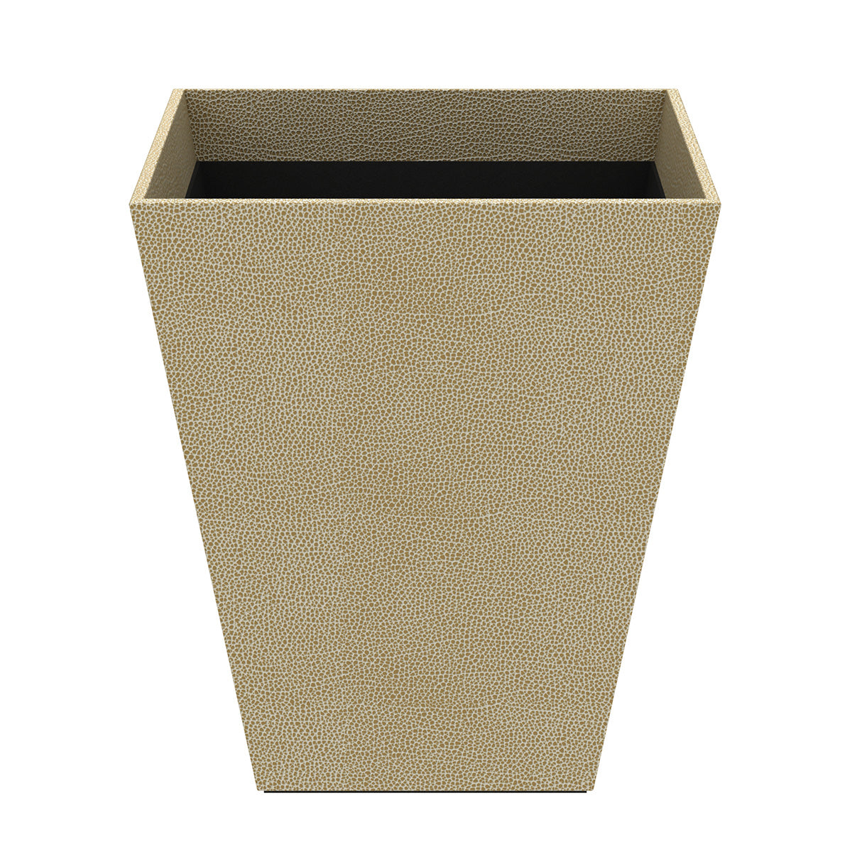 Pyramid Wastebasket - Faux Shagreen Leather Match - Signature Collection