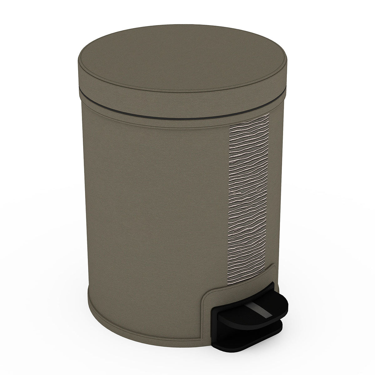 Pedal Bin w/ Removable Liner, 5L - Embroidered Leather Match - Signature Collection