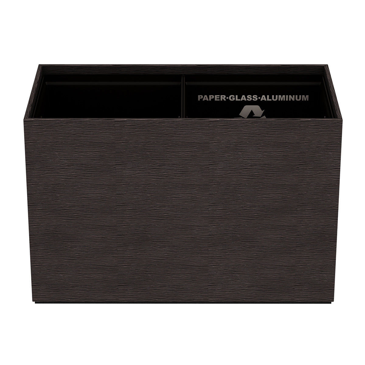 Double Cube Recycling Bin w/ Plastic Liners - Wave Texture Leather Match - Signature Collection