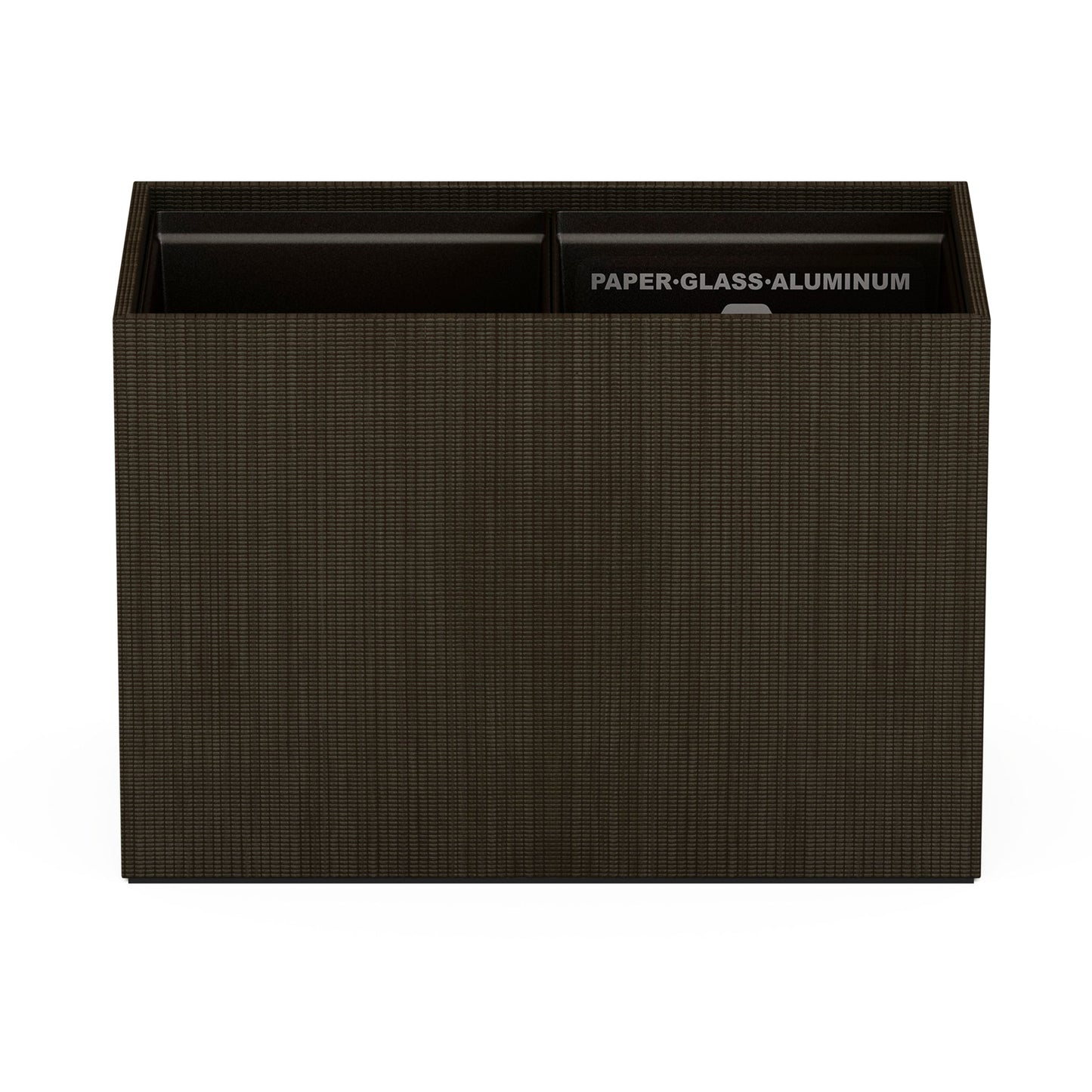 Double Cube Recycling Bin w/ Plastic Liners - Classic Weave Woven Foam - Signature Collection