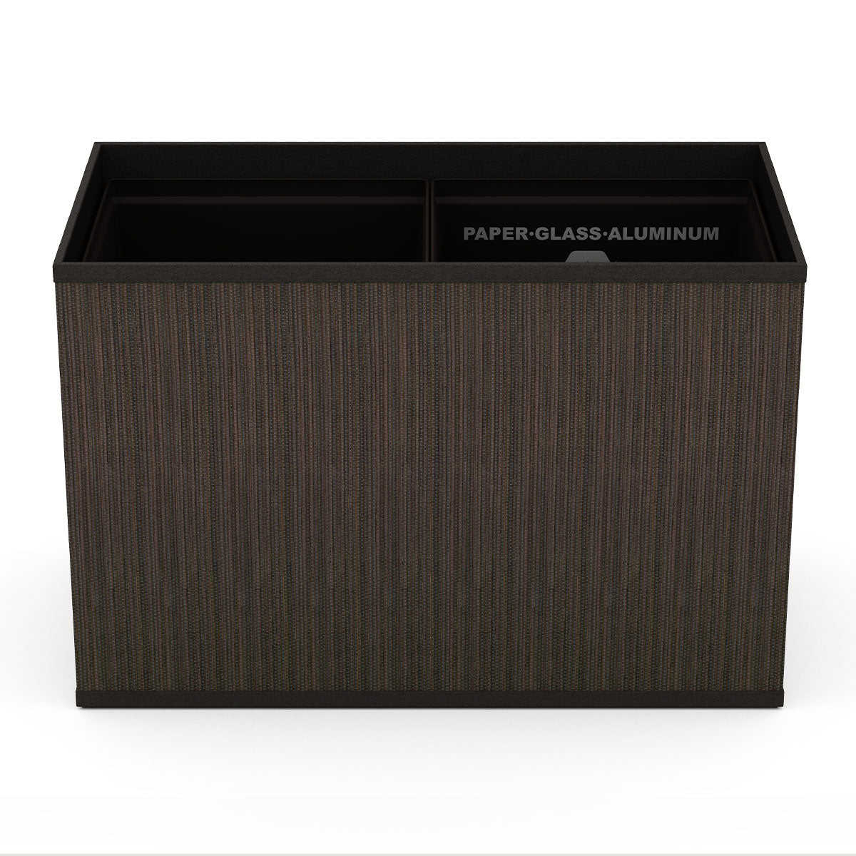 Double Cube Recycling Bin w/ Plastic Liners - Classic Mendong - Signature Collection