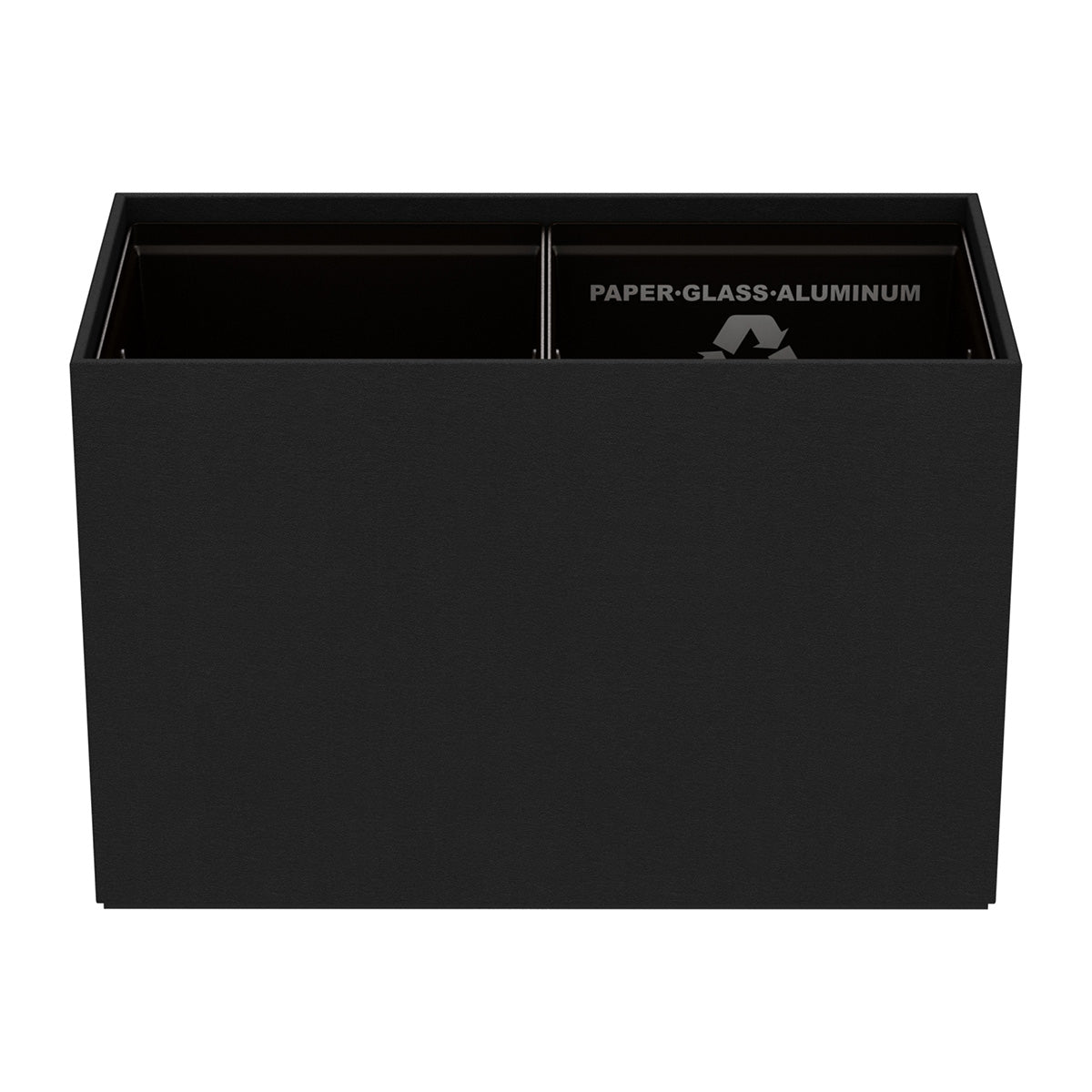 Double Cube Recycling Bin w/ Plastic Liners - Smooth Leather Match - Signature Collection