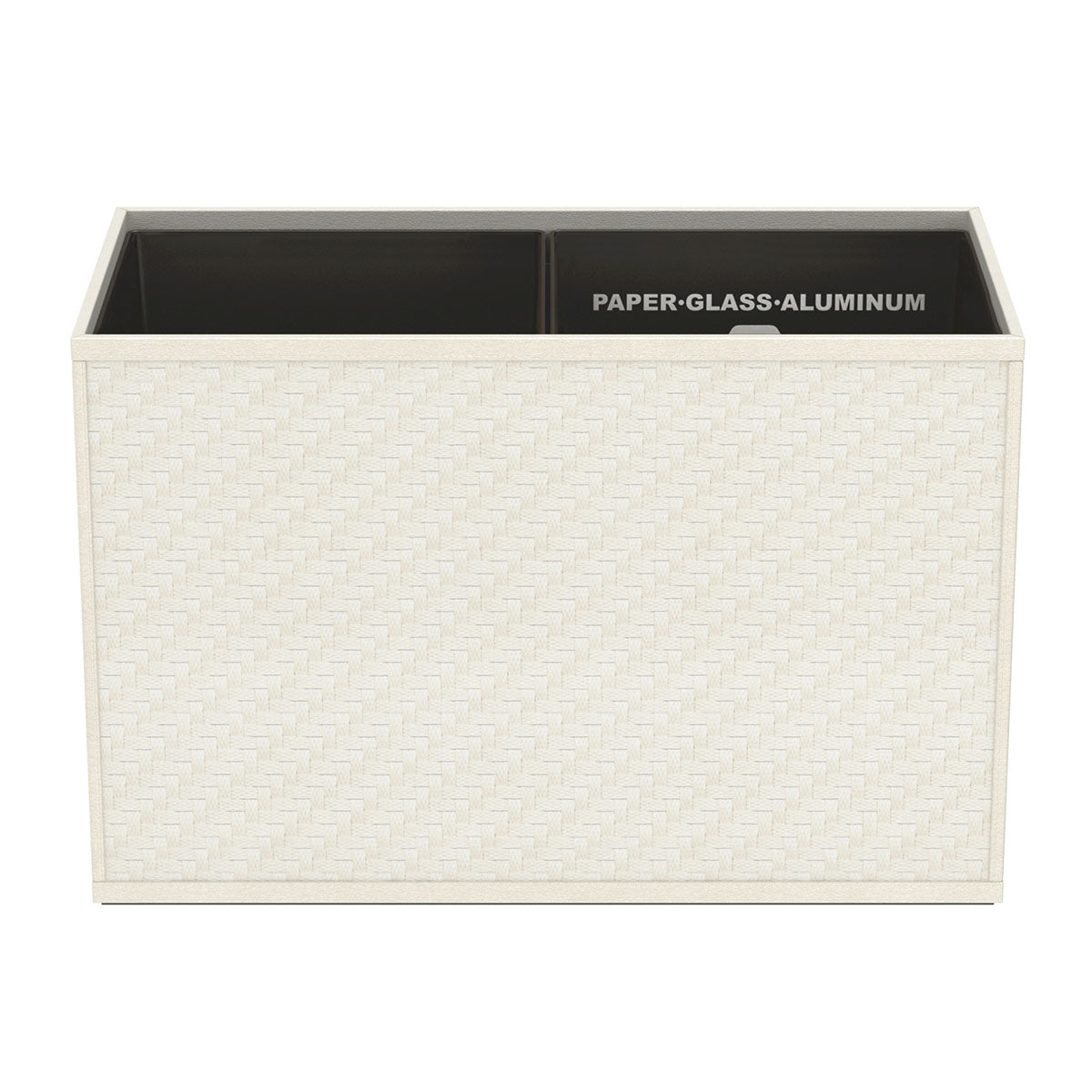 Double Cube Recycling Bin w/ Plastic Liners - Plaited Polyweave - Signature Collection