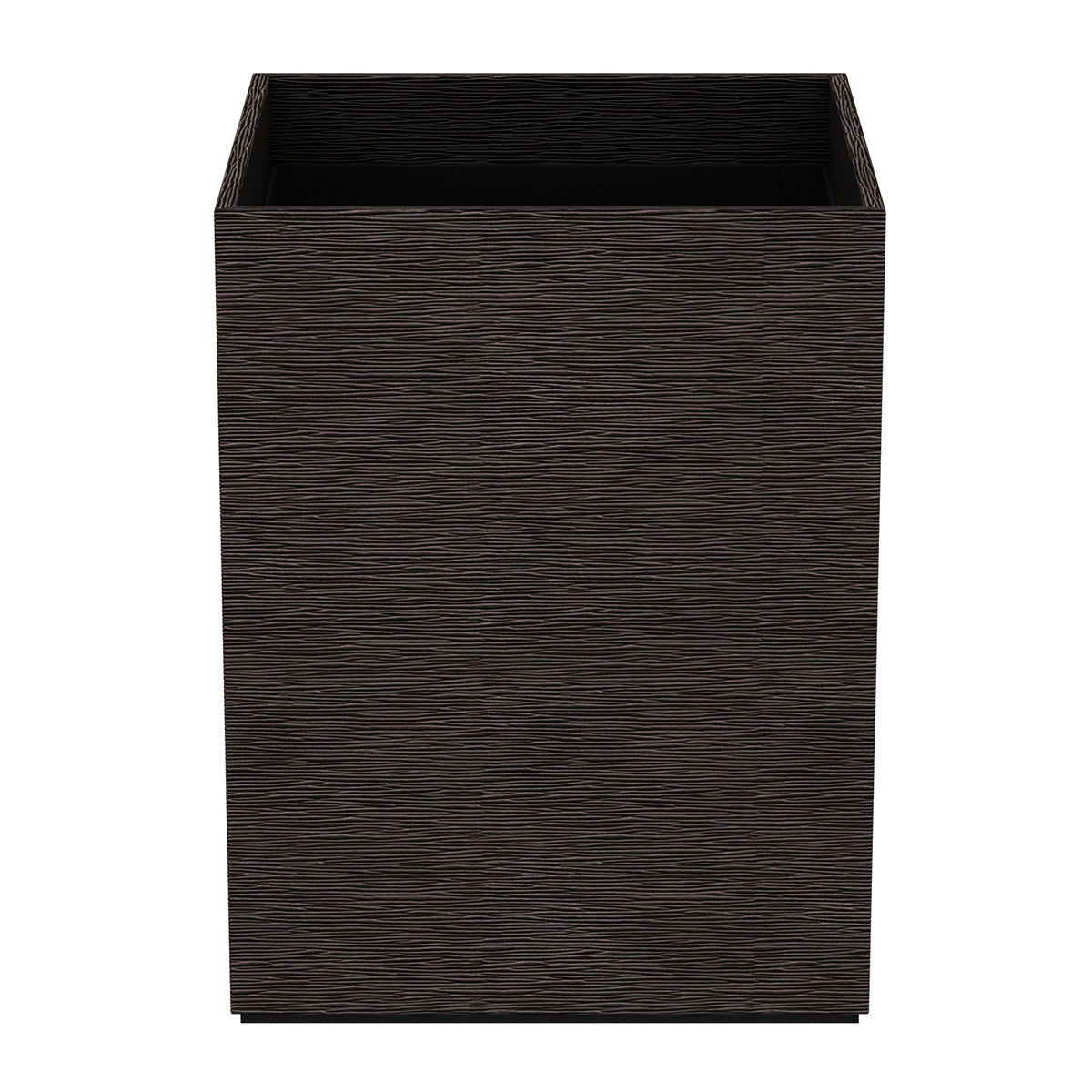 Cube Wastebasket - Wave Texture Leather Match - Signature Collection