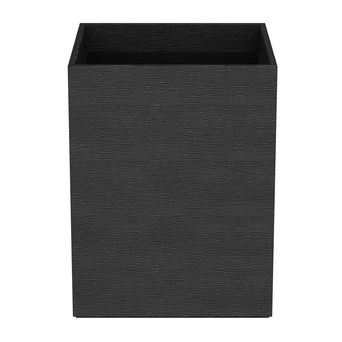 Cube Wastebasket - Wave Texture Leather Match - Signature Collection