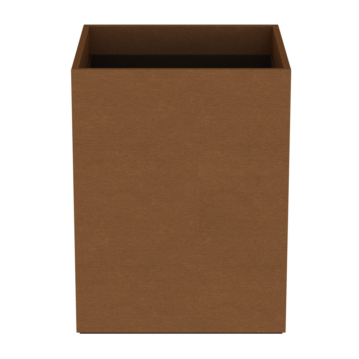 Cube Wastebasket - Smooth Leather Match - Signature Collection