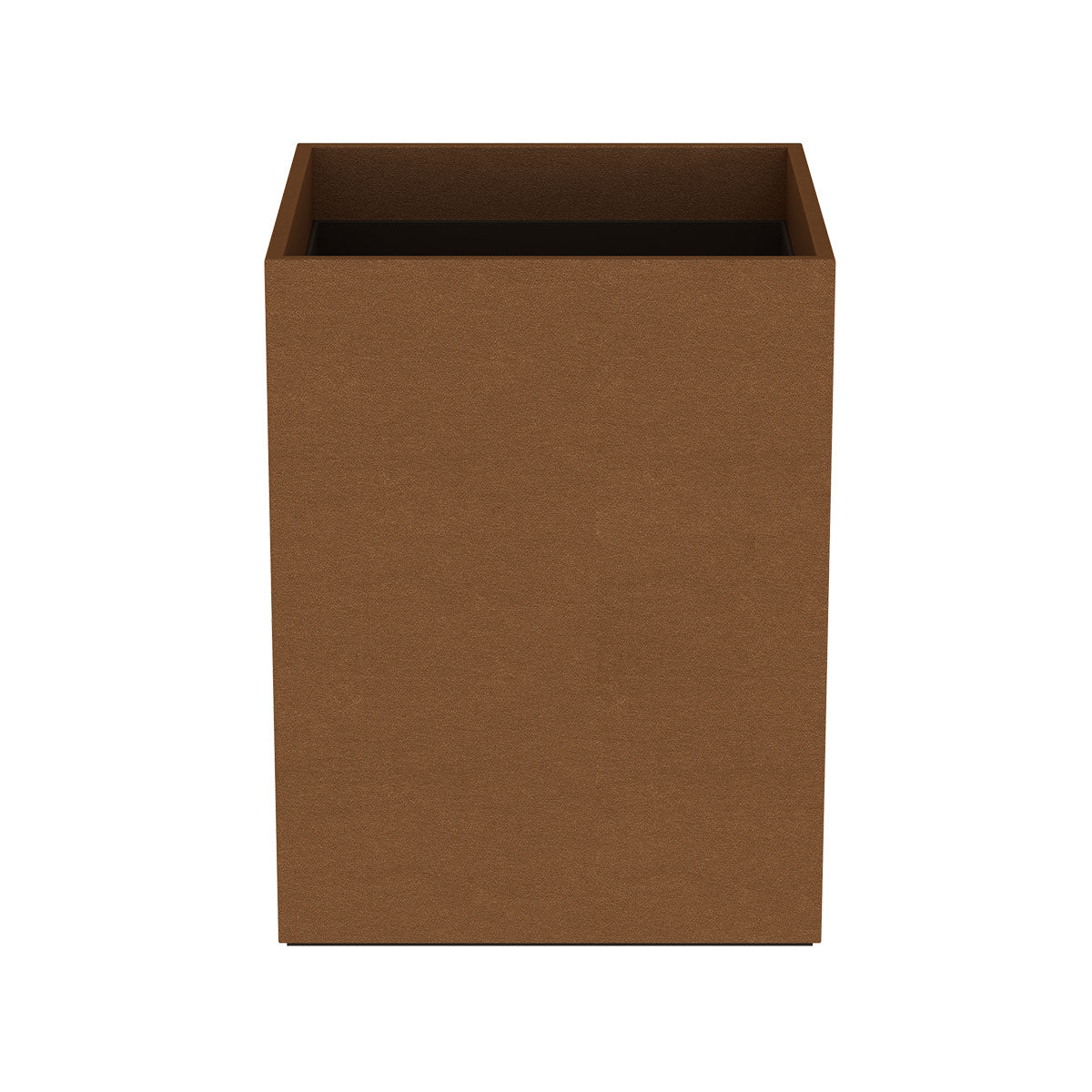 Cube Wastebasket - Smooth Leather Match - Quick Ship