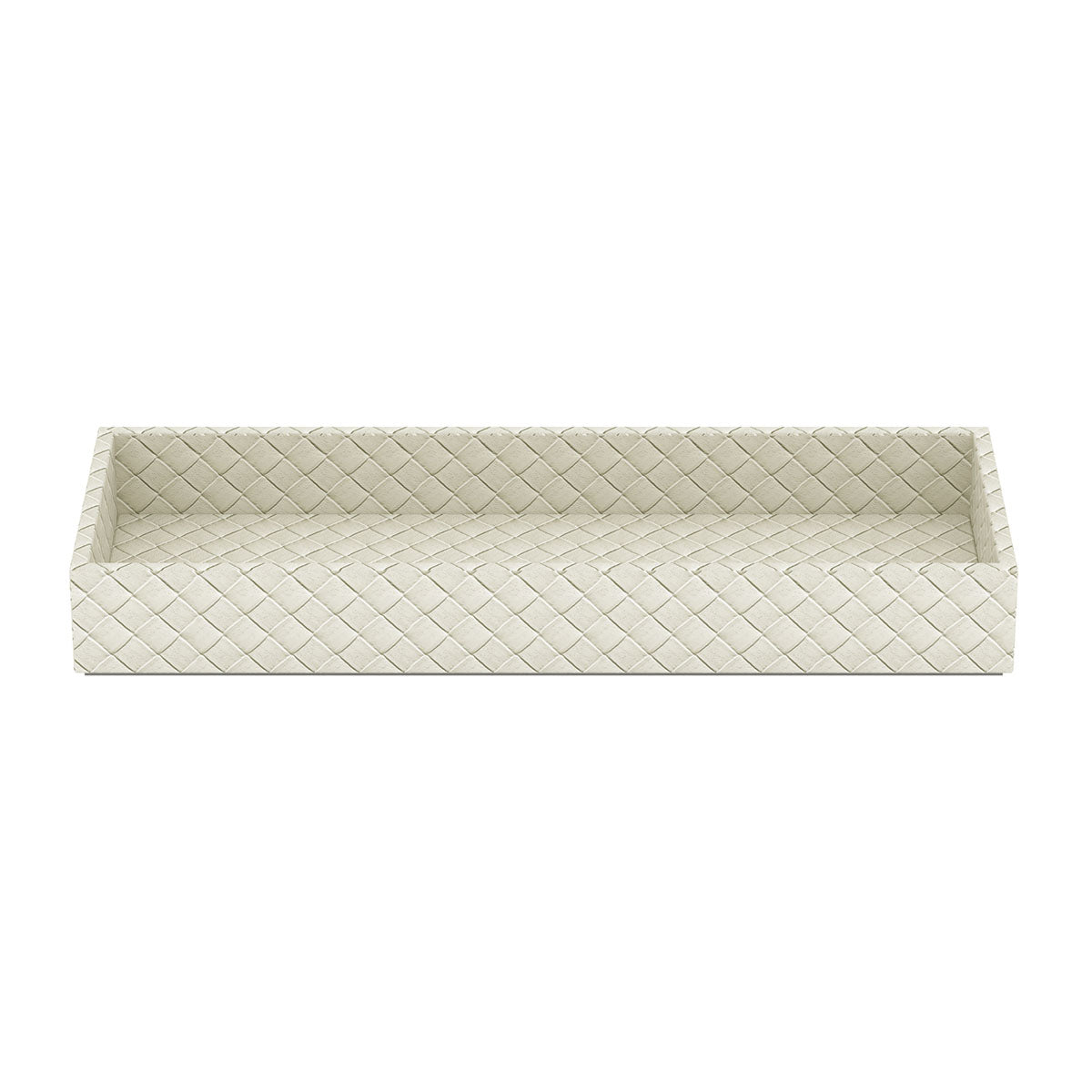 Small Bath Tray - Jumbo Woven Embossed Leather Match - Signature Collection