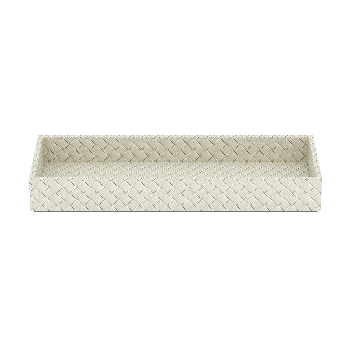 Small Bath Tray - Jumbo Woven Embossed Leather Match - Quick Ship
