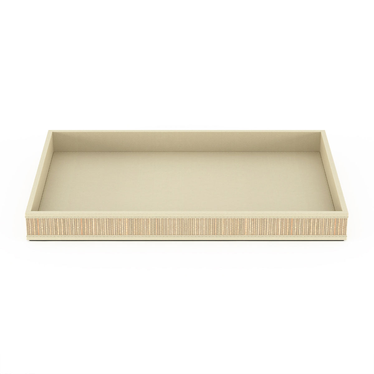 Rectangle Tray - Classic Mendong w/ Wood Trim - Signature Collection