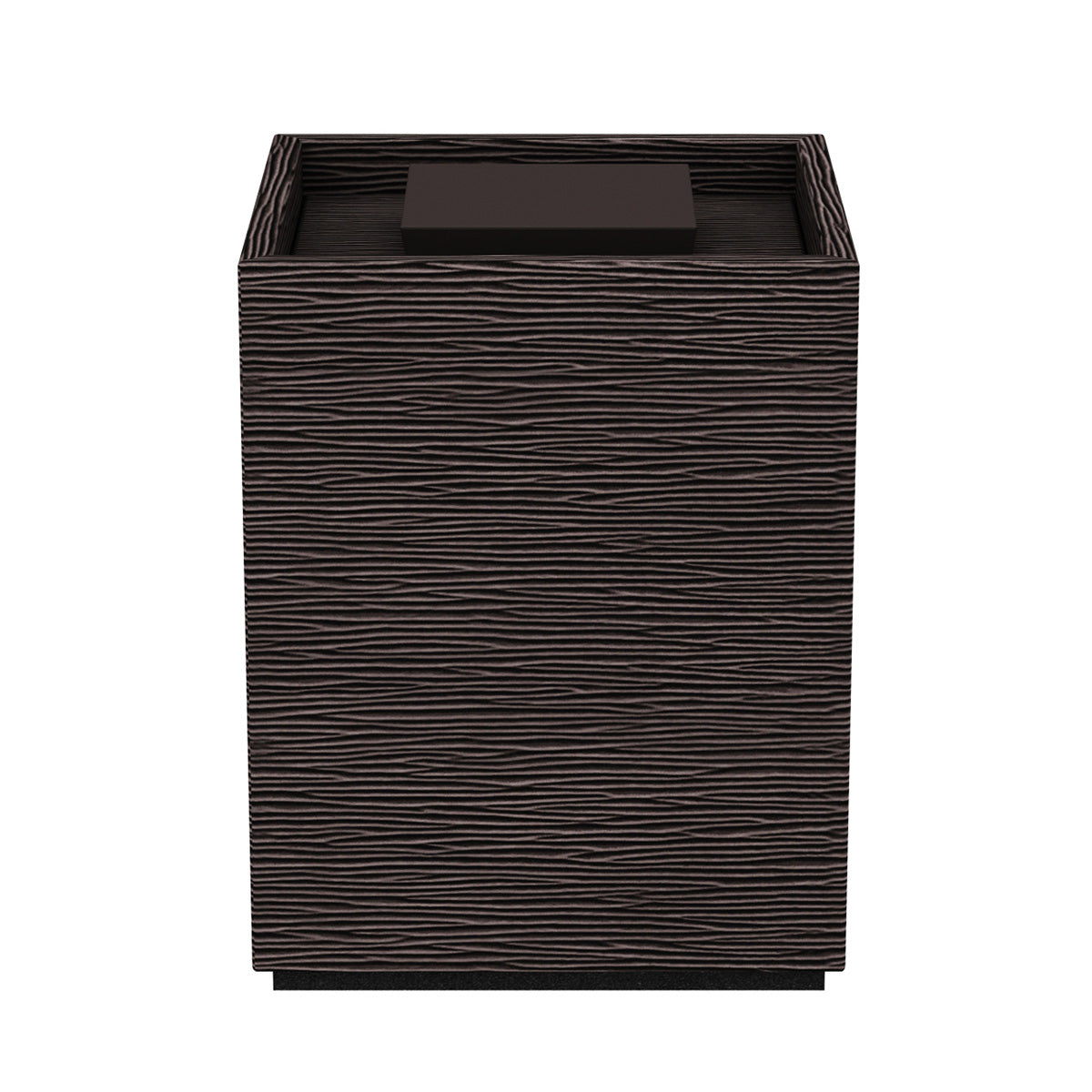 Cube Canister w/ Recessed Handle - Wave Texture Leather Match - Signature Collection