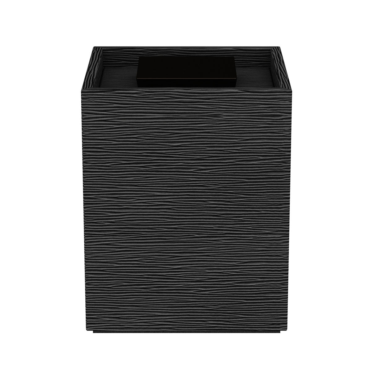Cube Canister w/ Recessed Handle - Wave Texture Leather Match - Signature Collection