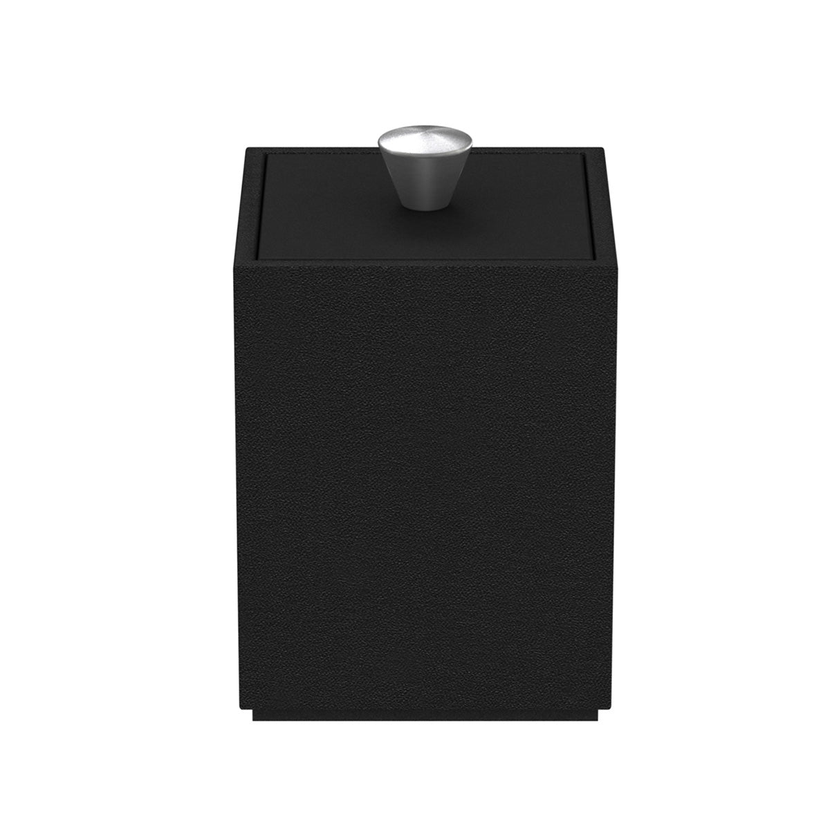 Cube Canister w/ Aluminum Knob - Smooth Leather Match - Signature Collection