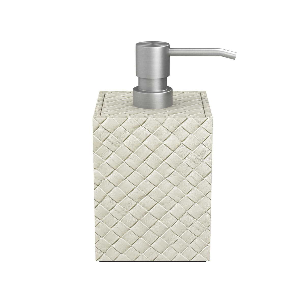 Cube Pump Dispenser - Jumbo Woven Embossed Leather Match - Signature Collection