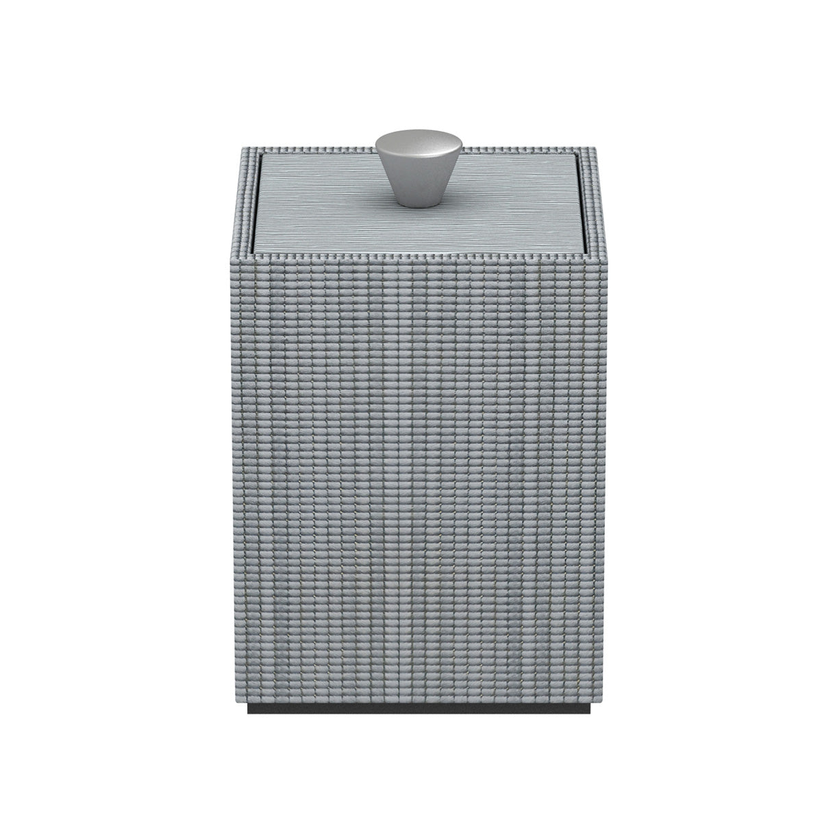 Cube Canister w/ Aluminum Knob - Classic Weave Woven Foam - Signature Collection