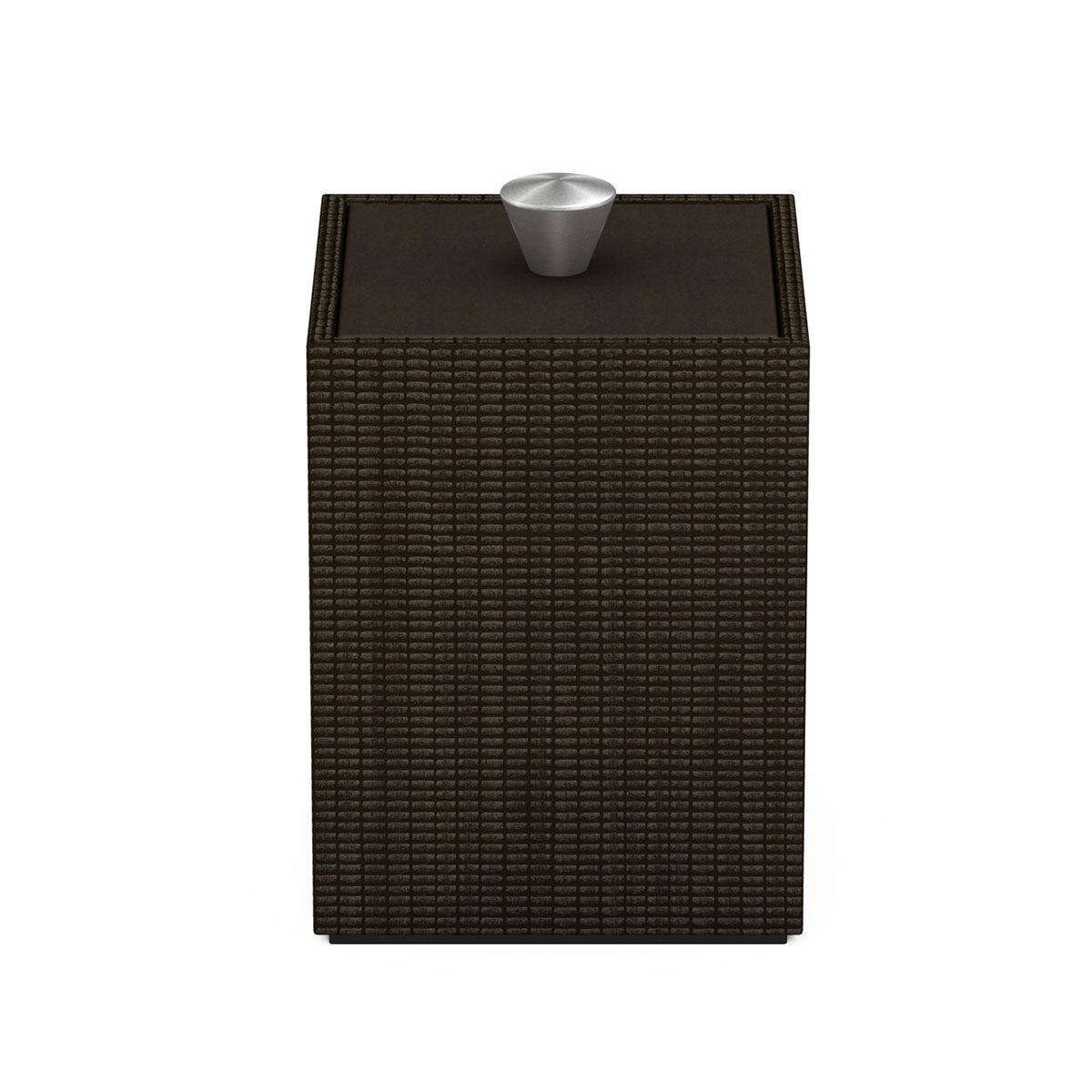 Cube Canister w/ Aluminum Knob - Classic Weave Woven Foam - Signature Collection
