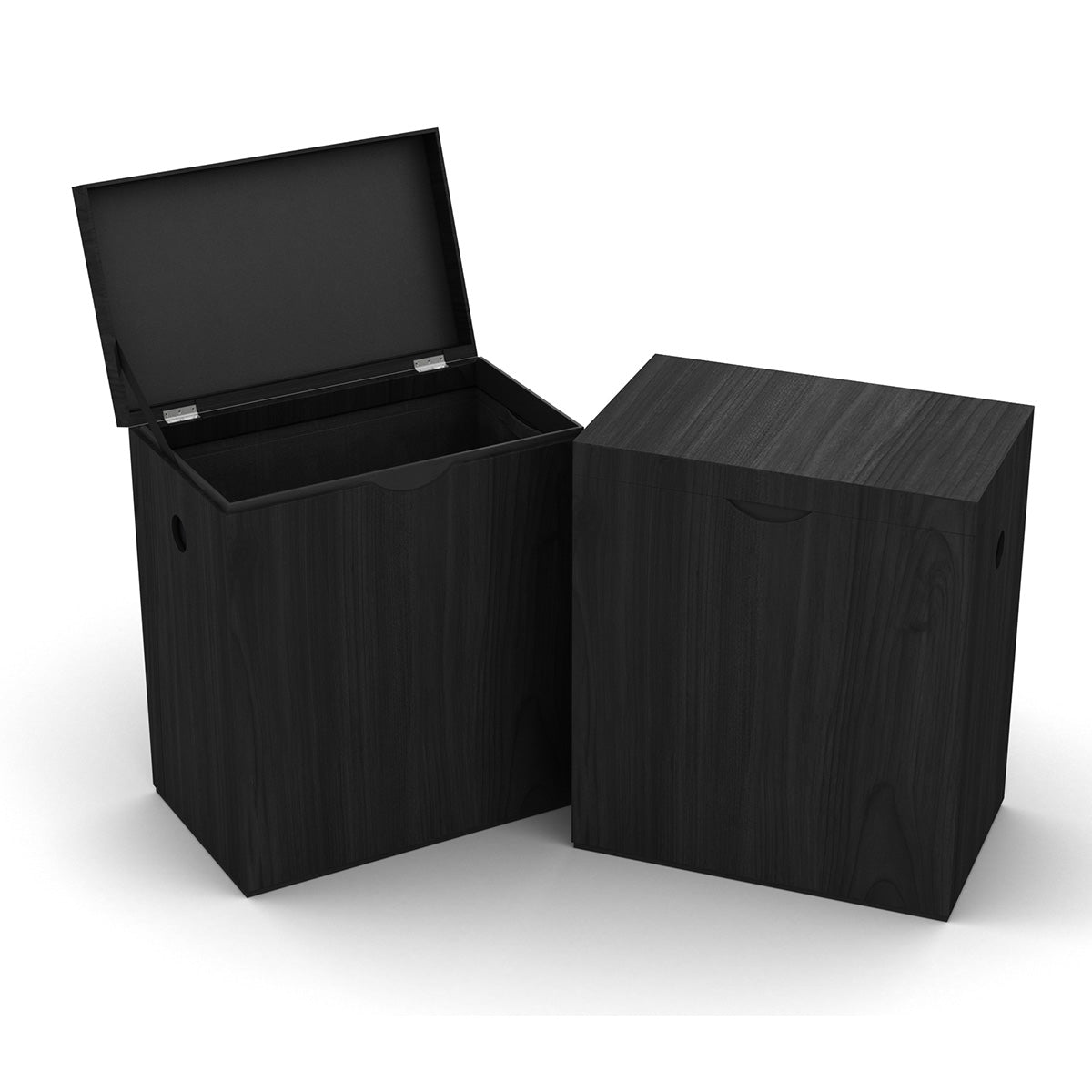 Rectangle Hamper w/ Hinged Lid - Heritage Wood - Signature Collection