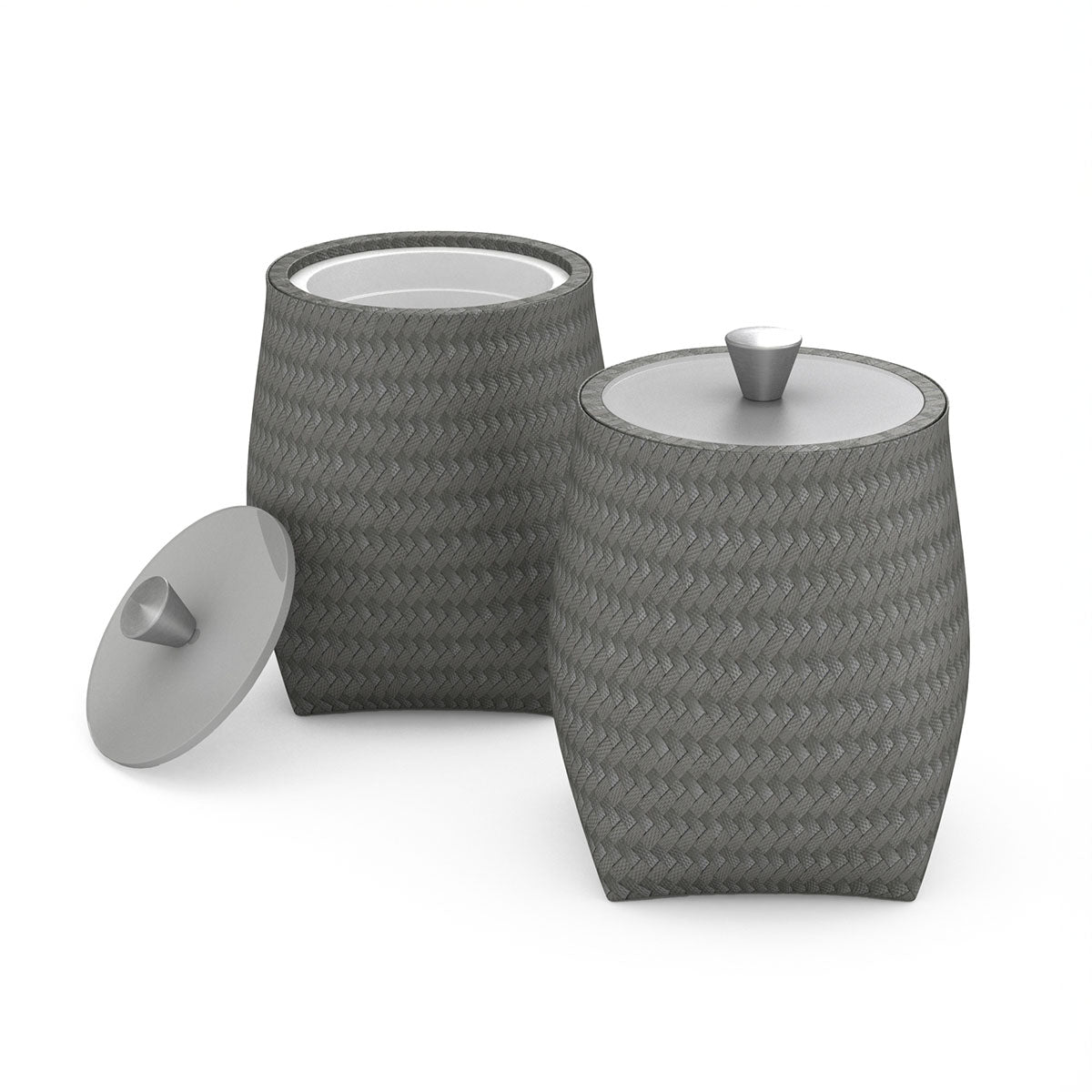 Round Ice Bucket w/ Aluminum Knob - Polyweave - Signature Collection