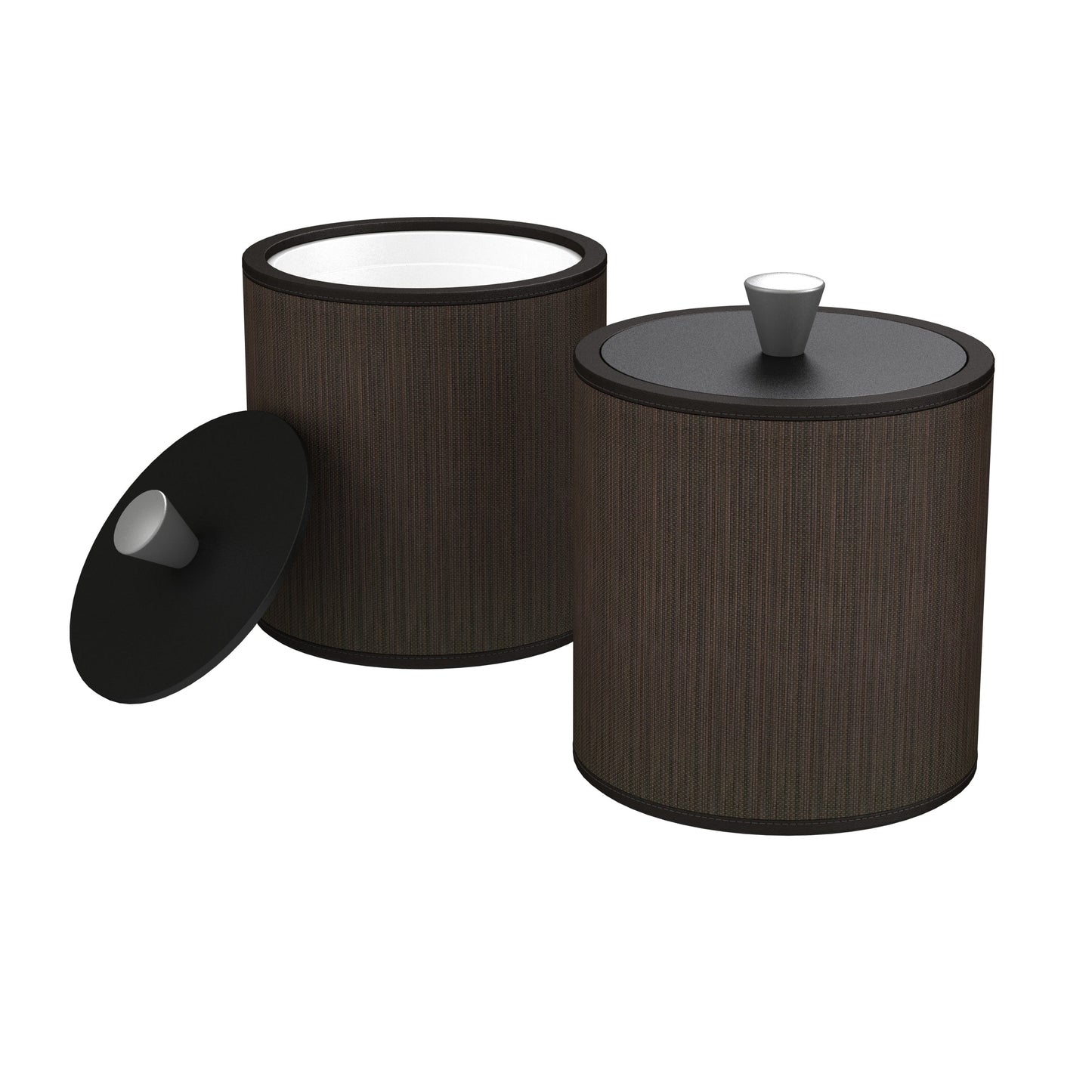 Large Round Ice Bucket w/ Aluminum Knob - Classic Mendong - Signature Collection