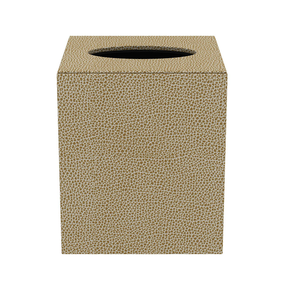 Tissue Box Cover - Faux Shagreen Leather Match - Quick Ship