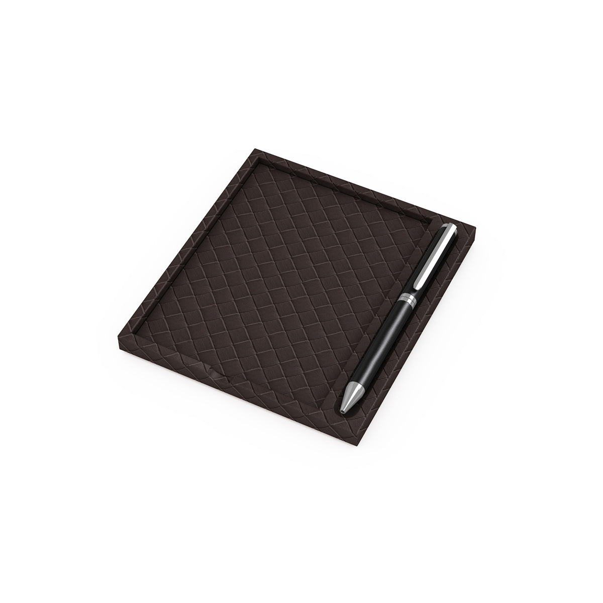 Notepad Holder - Jumbo Woven Embossed Leather Match - Signature Collection