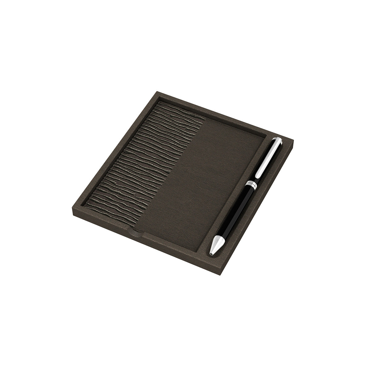 Notepad Holder - Embroidered Leather Match - Signature Collection