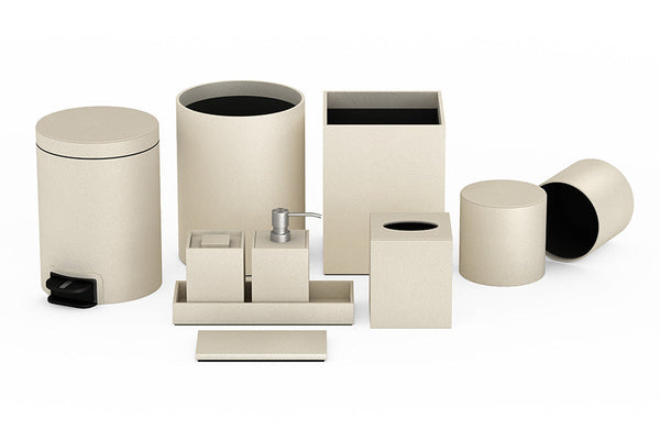 Faux Shagreen Leather Match - Guest Bath