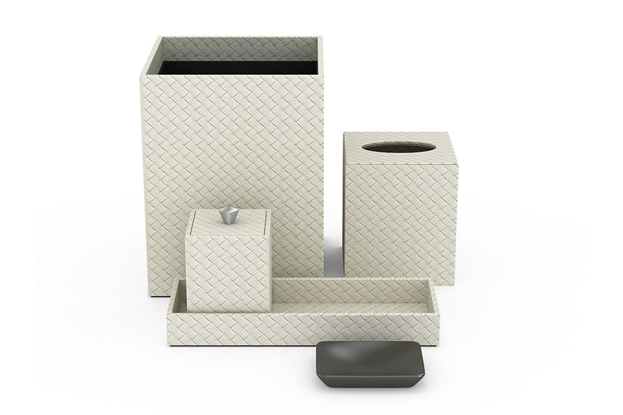 Quick Ship - Jumbo Woven Embossed Leather Match - Guest Bath