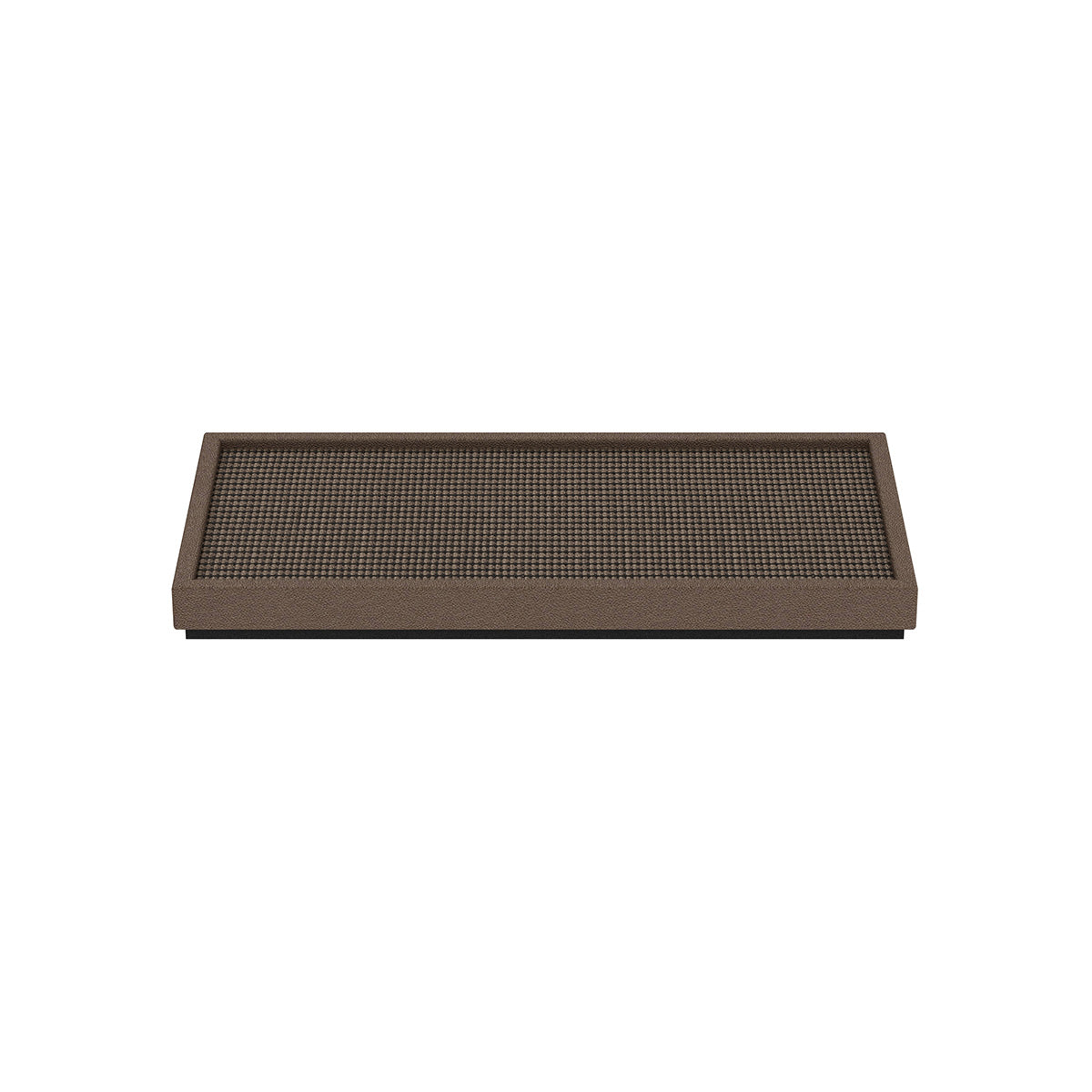 Small Rectangle Platform Tray - Classic Weave Leather Match - Signature Collection