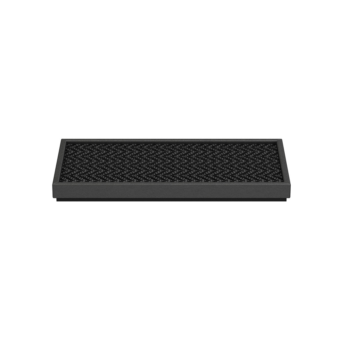 Small Rectangle Platform Tray w/ Trim - Chevron Mendong - Signature Collection