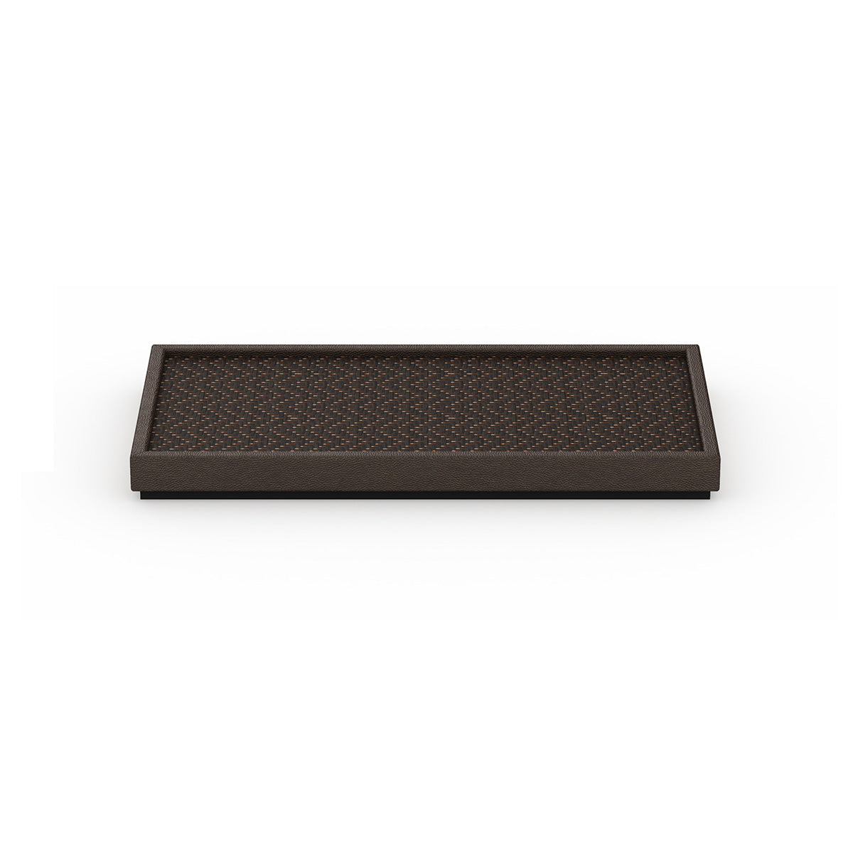 Small Rectangle Platform Tray w/ Trim - Chevron Mendong - Signature Collection
