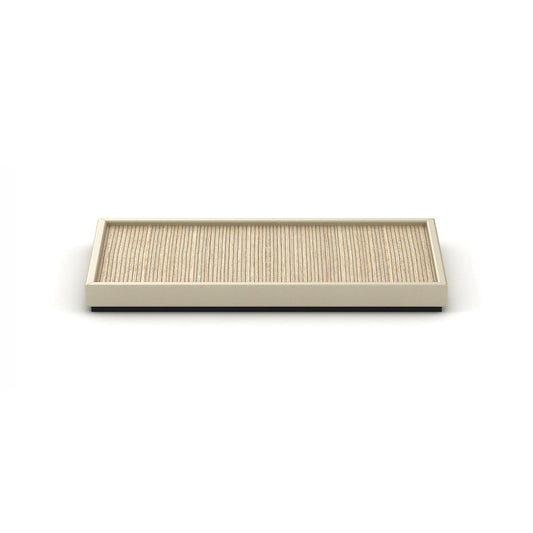 Small Rectangle Platform Tray w/ Trim - Classic Mendong - Signature Collection - (for Classic Mendong w/Wood Trim)