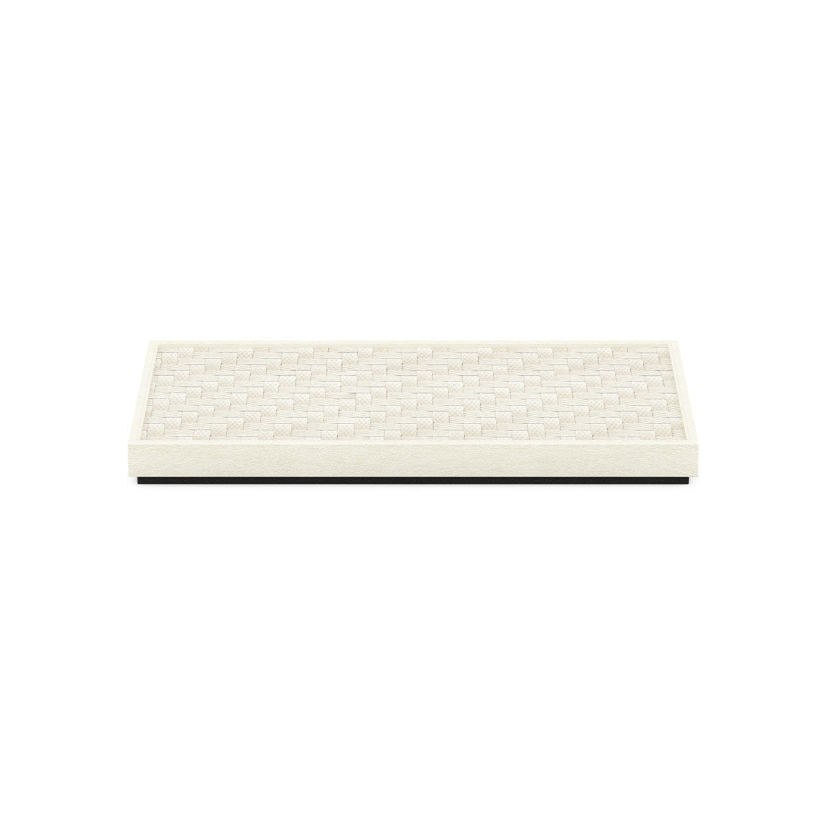 Small Rectangle Platform Tray w/ Trim - Plaited Polyweave - Signature Collection