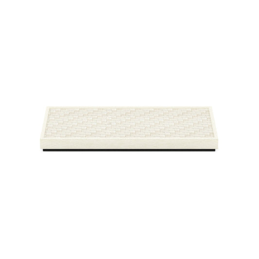 Small Rectangle Platform Tray w/ Trim - Plaited Polyweave - Signature Collection
