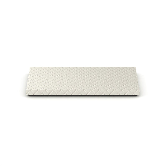 Small Rectangle Platform Tray - Jumbo Woven Embossed Leather Match - Signature Collection