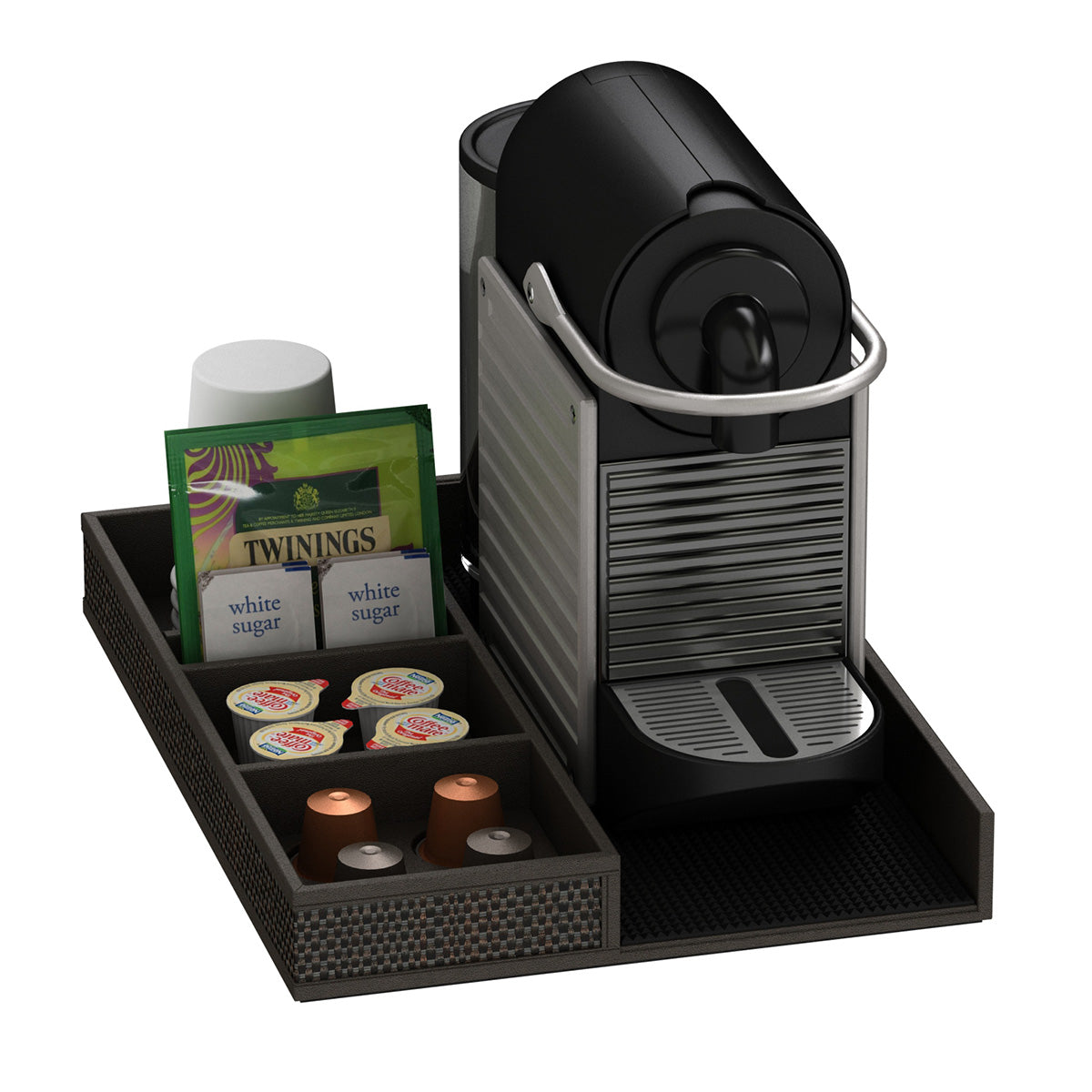 Coffee Machine and Condiment Tray - Broadweave Mendong - Signature Collection