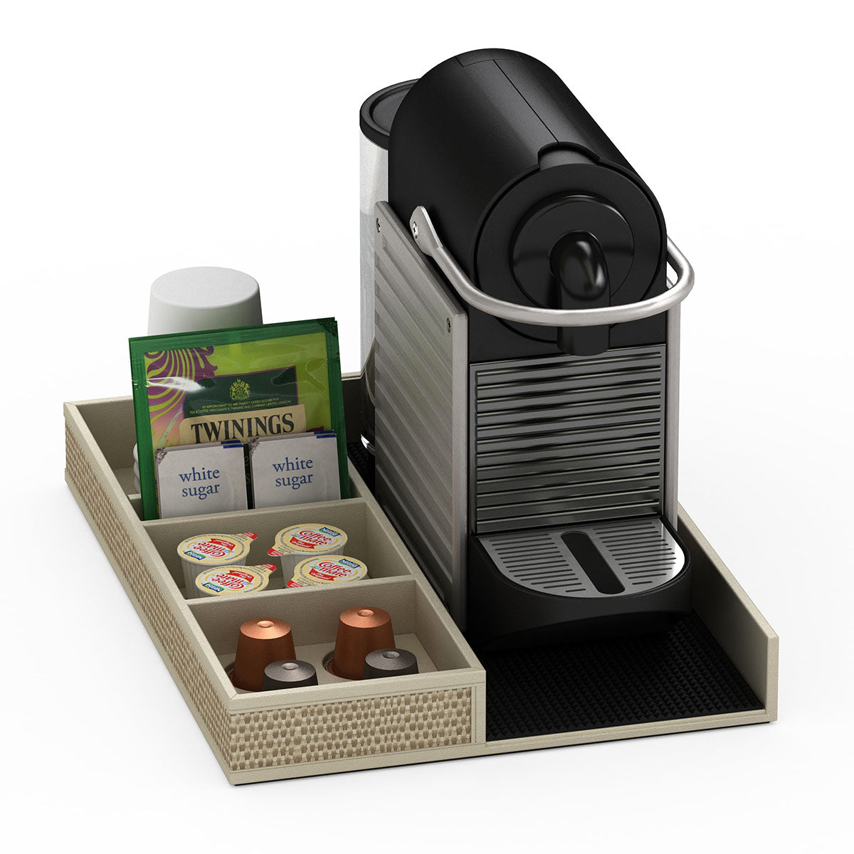 Coffee Machine and Condiment Tray - Broadweave Mendong - Signature Collection