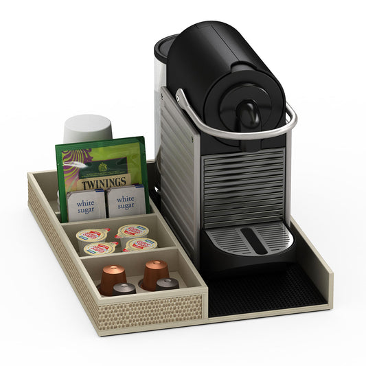 Coffee Machine and Condiment Tray - Broadweave Mendong - Signature Collection