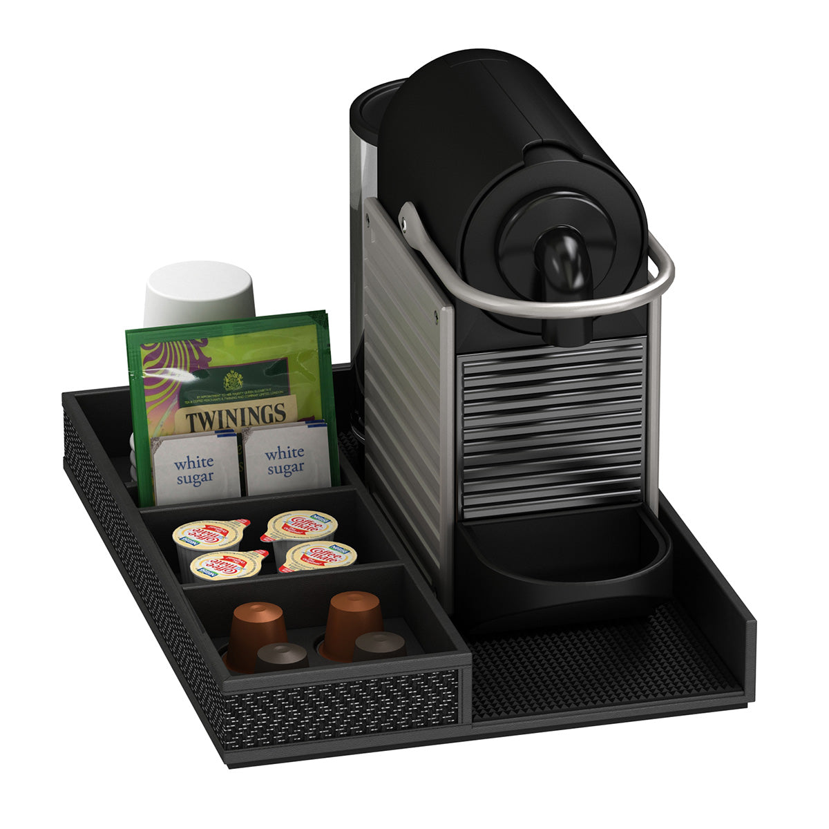 Coffee Machine and Condiment Tray - Chevron Mendong - Signature Collection