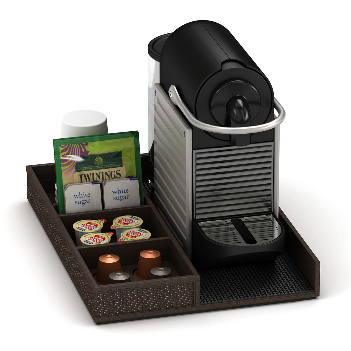 Coffee Machine and Condiment Tray - Chevron Mendong - Signature Collection