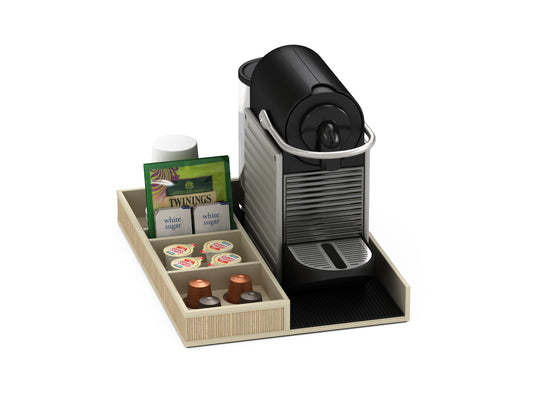 Coffee Machine and Condiment Tray - Classic Mendong - Signature Collection (for Classic Mendong with Wood Trim)